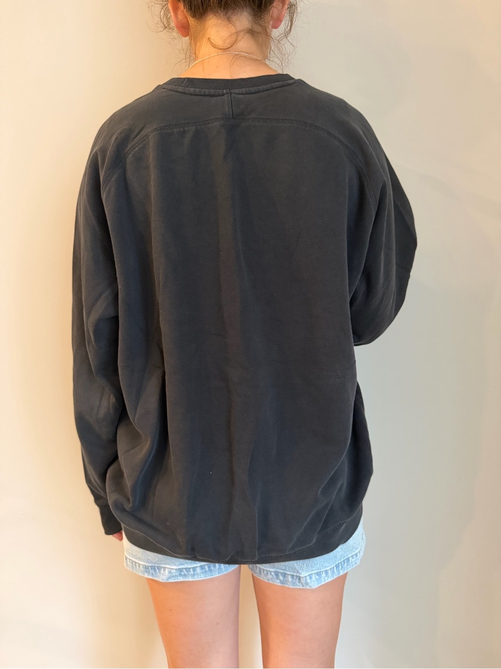 Gymshark Black Sweatshirt with White Logo - Picture 2 of 3